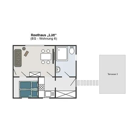 Reetferienhaus - Hafen Appartement Schaprode